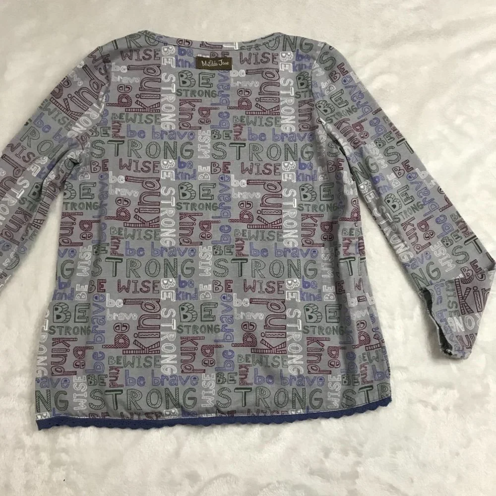 Matilda Jane Choose Your Own Path The Best You Can‎ Be Tee Shirt Size 6 Gray